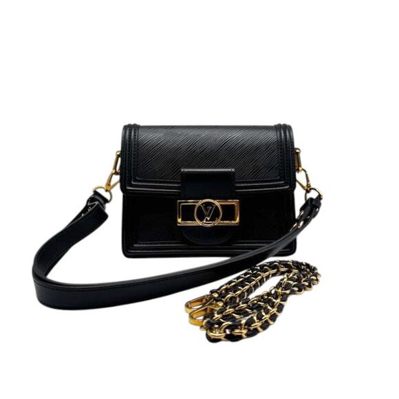 Louis Vuitton Mini Dauphine Epi Leather In Black - Picture 2 of 6